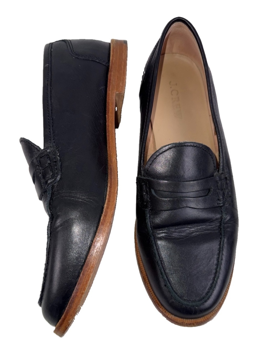 J Crew Ryan Penny Loafer Women 7 Leather Slip On Preppy Shoe Moccasin Classic